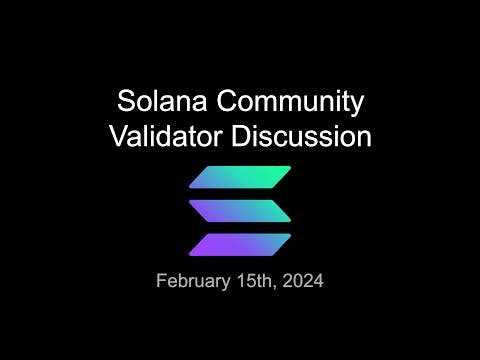 Validator Discussion - February 15 2024