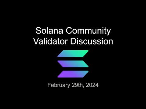 Validator Discussion - February 29 2024