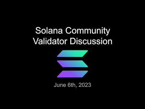 Validator Discussion - June 8 2023